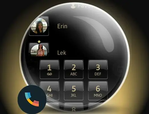 Theme Dialer Dusk Black Gold android App screenshot 0