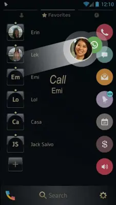 Theme Dialer Dusk Black Gold android App screenshot 1