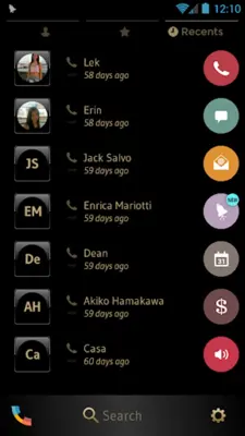 Theme Dialer Dusk Black Gold android App screenshot 2