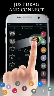 Theme Dialer Dusk Black Gold android App screenshot 3