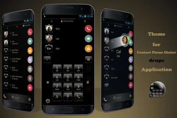 Theme Dialer Dusk Black Gold android App screenshot 5